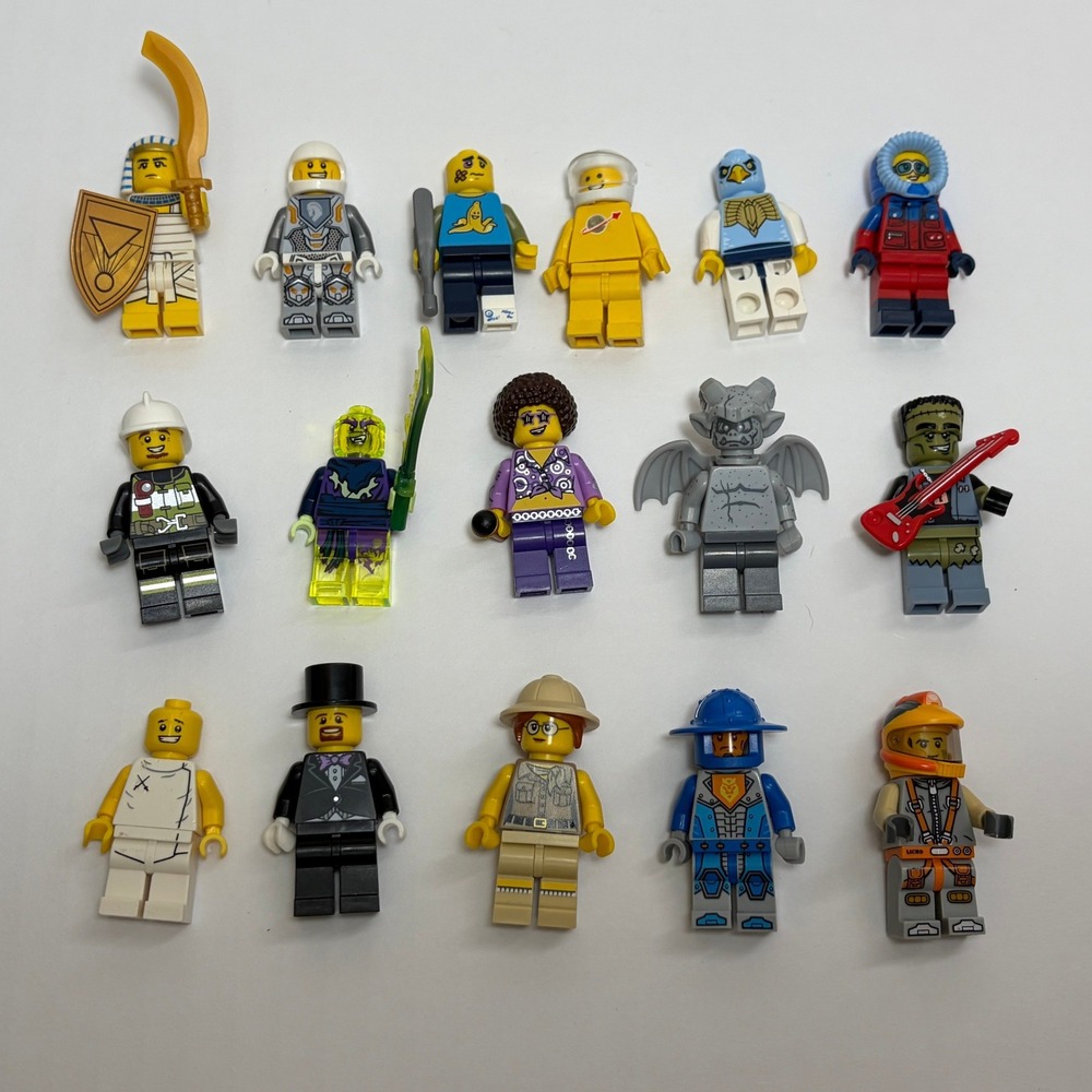 LEGO Minifigures Lot of 16 Multicolor Space Monster City Mini Action Figures